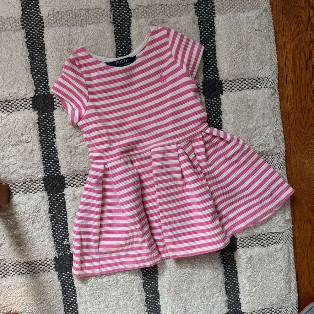 Polo by Ralph Lauren Striped Pink and White Dress